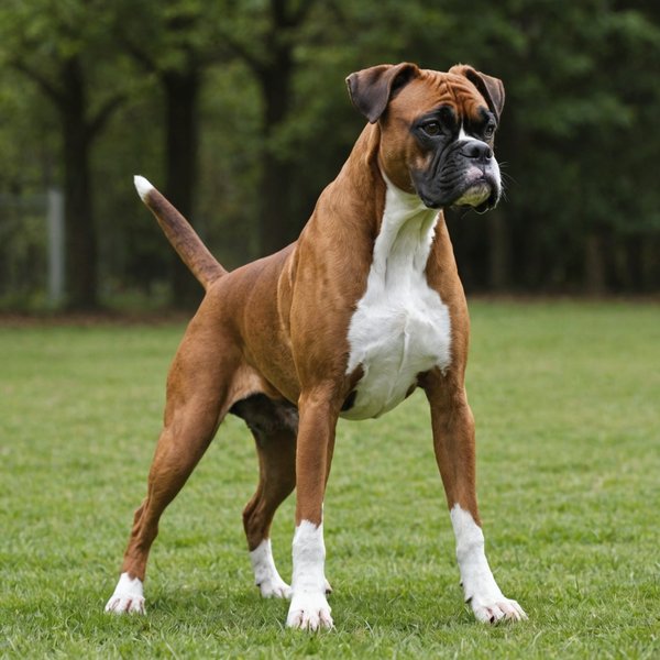 Quels sont les exercices recommandés pour un chien de race Boxer pour renforcer ses pattes arrière?
